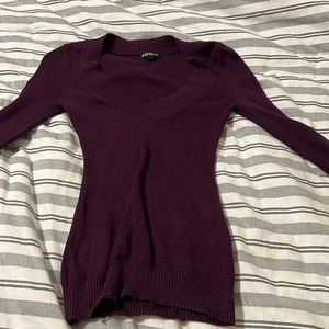 Dark purple express sweater size xs